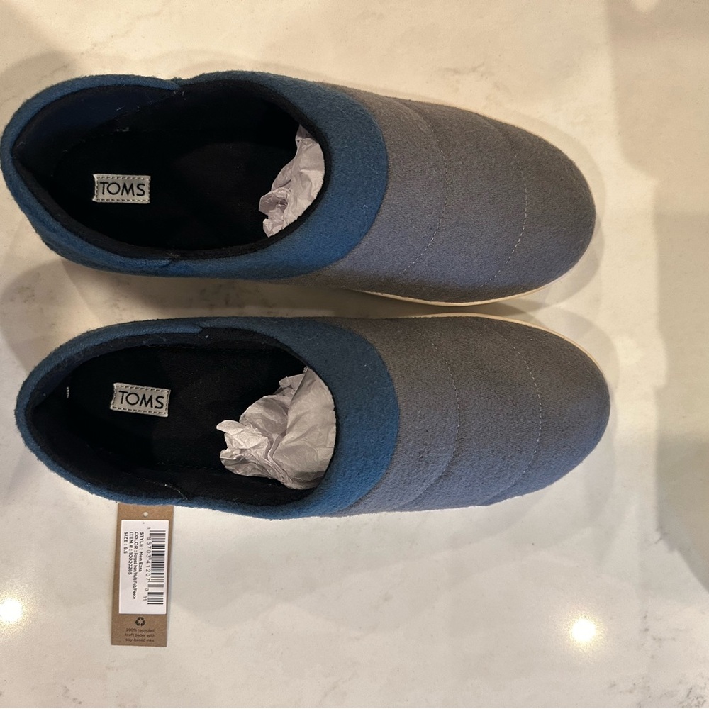 TOMS Ezra Forged Iron/Multi Felt/Fleece Men's Shoes